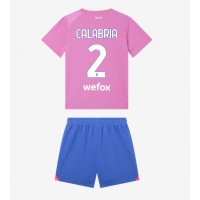 AC Milan Davide Calabria #2 Tretí Detský futbalový dres 2023-24 Krátky Rukáv (+ trenírky)